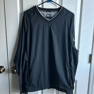 Adidas Windbreaker Men’s Large Black V-neck Longsleeve